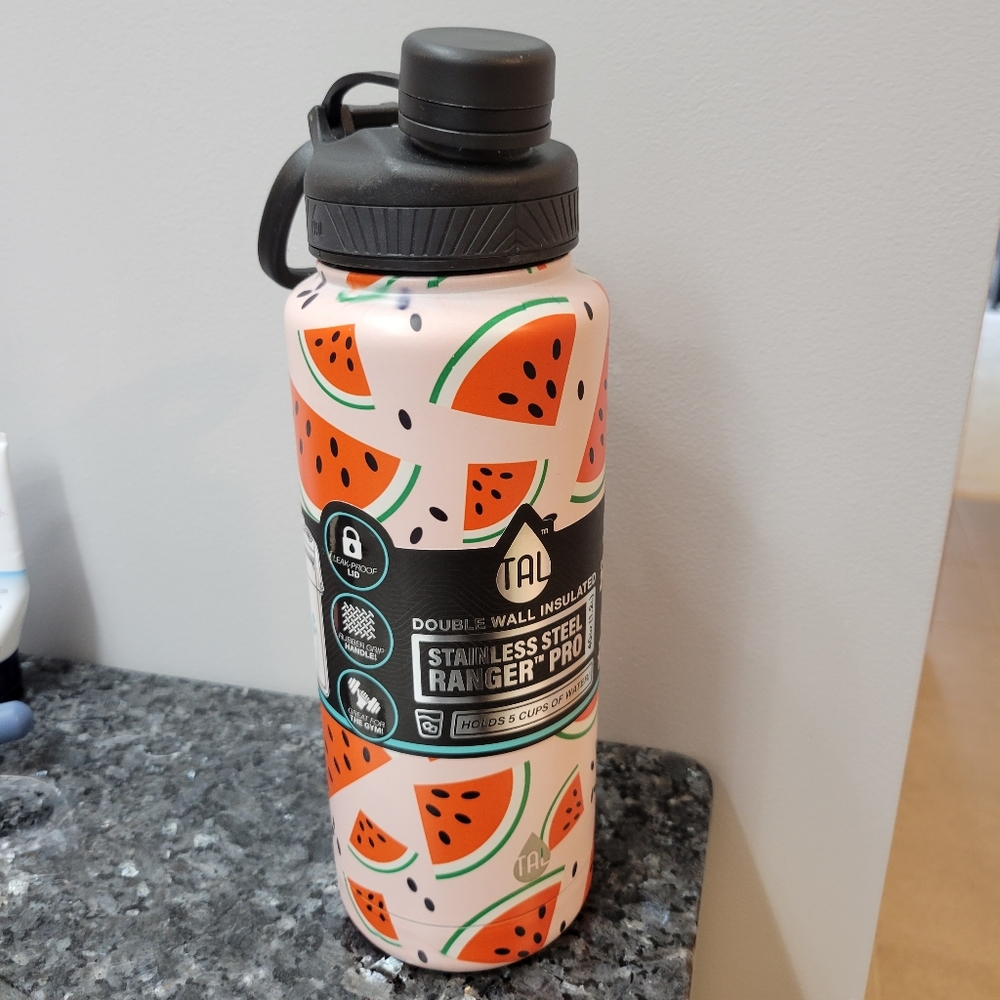 TAL Stainless Steel Ranger Water Bottle 40 fl oz, Pink Watermelon 🍉